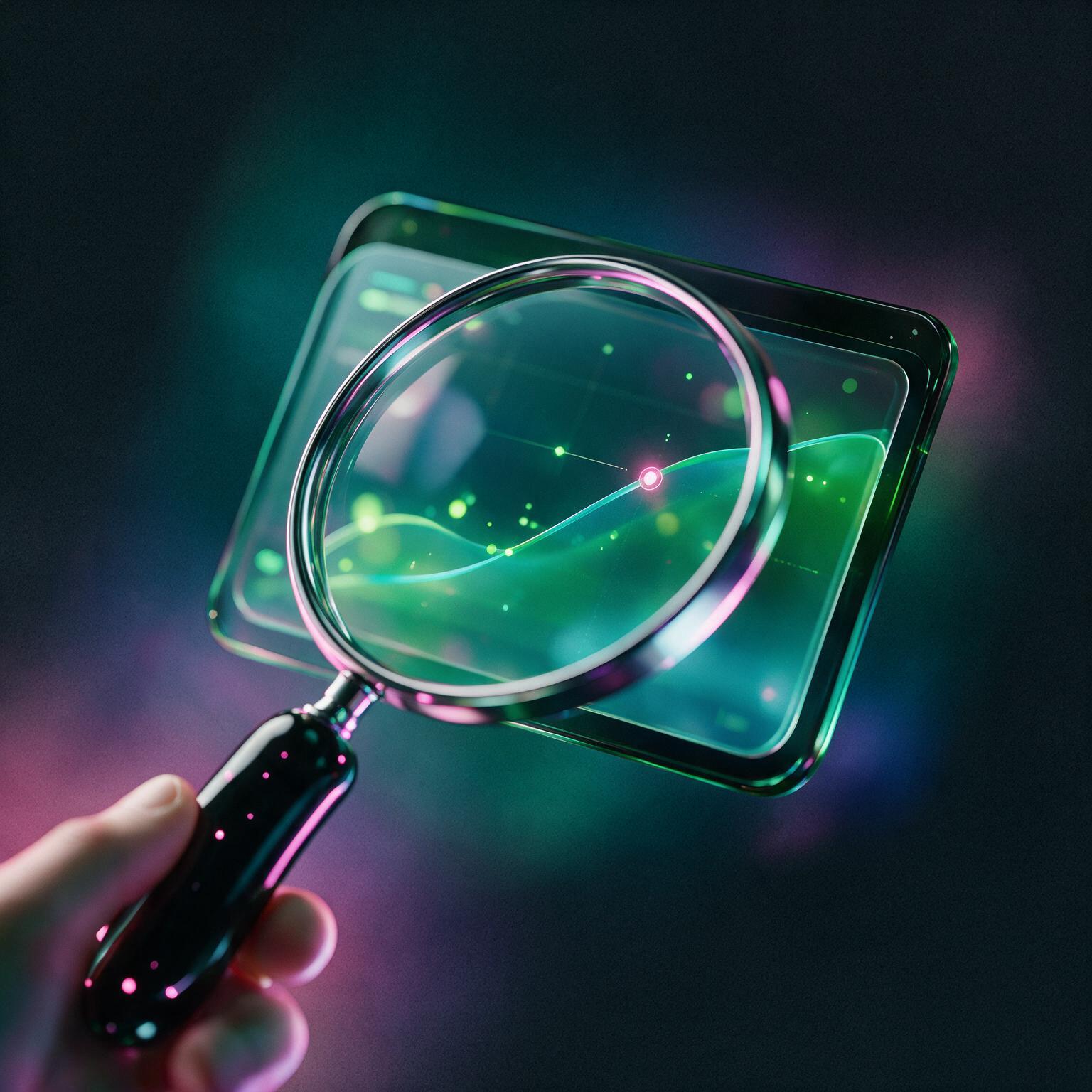 Neon digital marketing search dashboard with analytics and campaign insights
