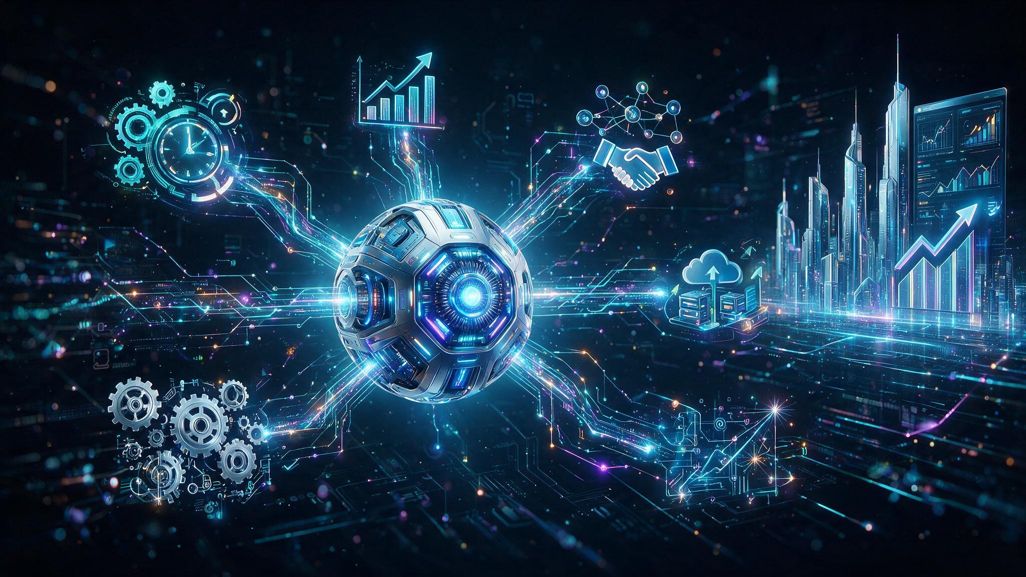 Intelligent technology core connecting automation productivity scalability and digital transformation