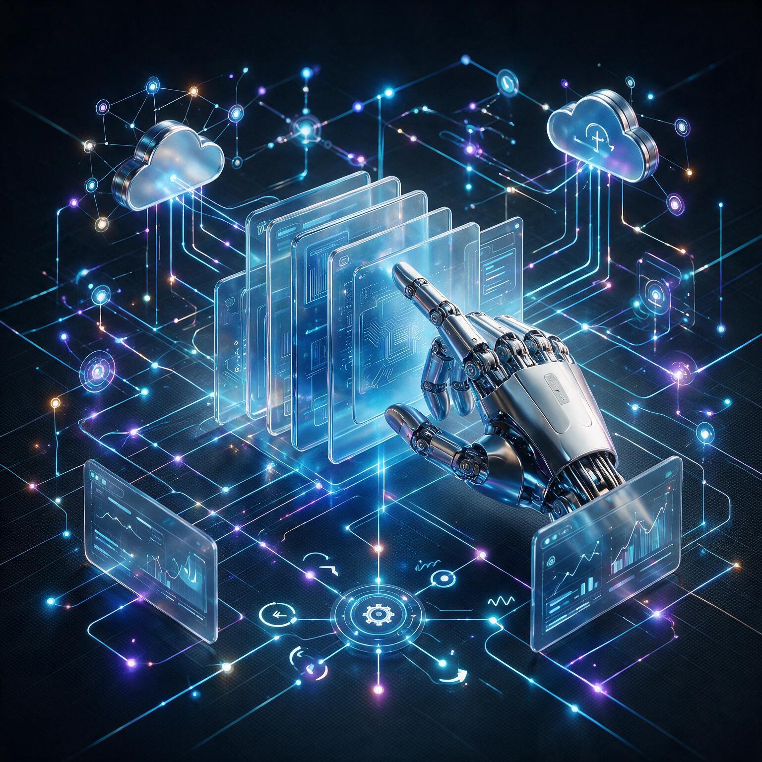 Connected technology ecosystem with robotic automation and digital platform modules