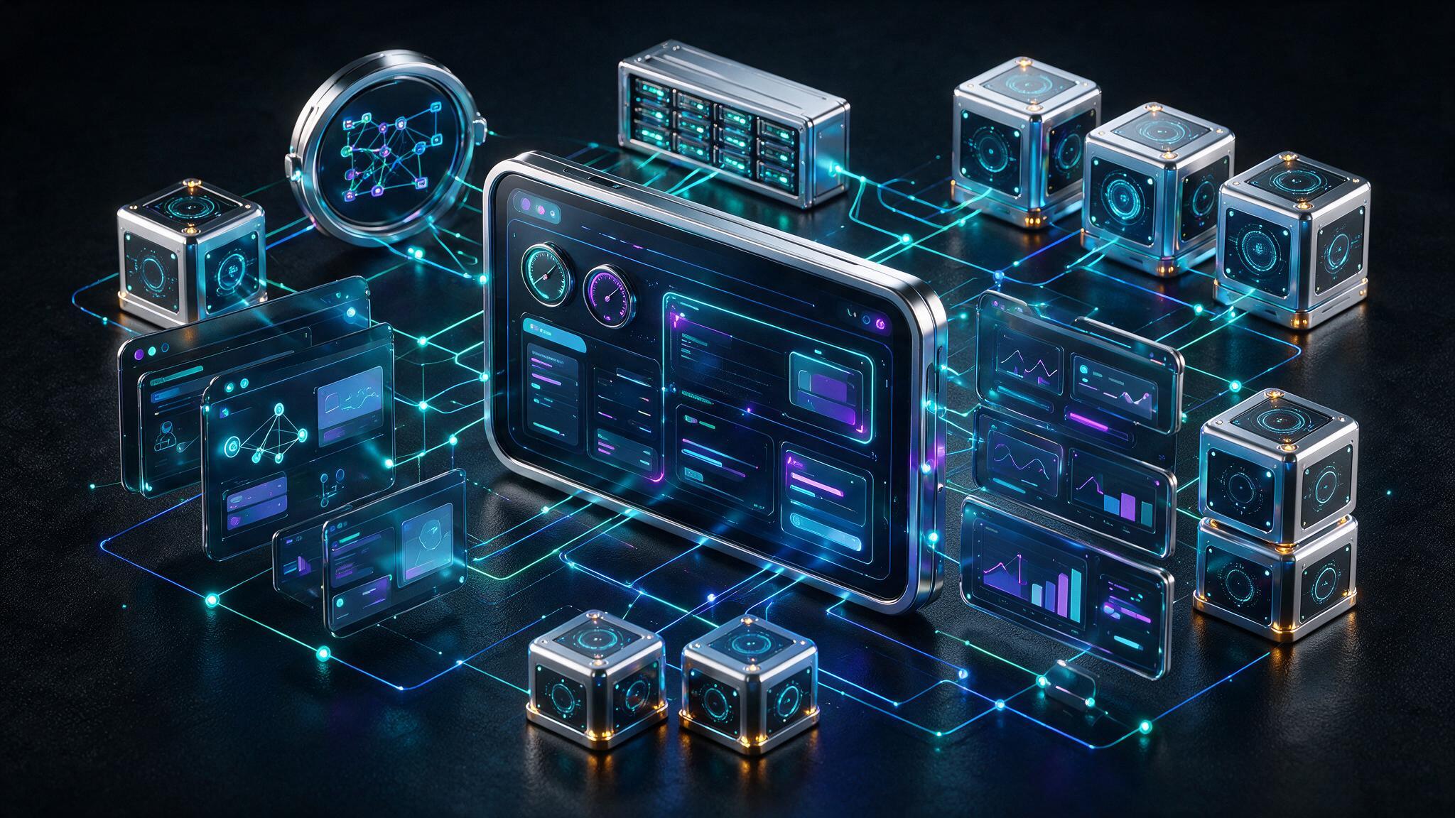 Custom web application dashboard with connected portal and workflow modules